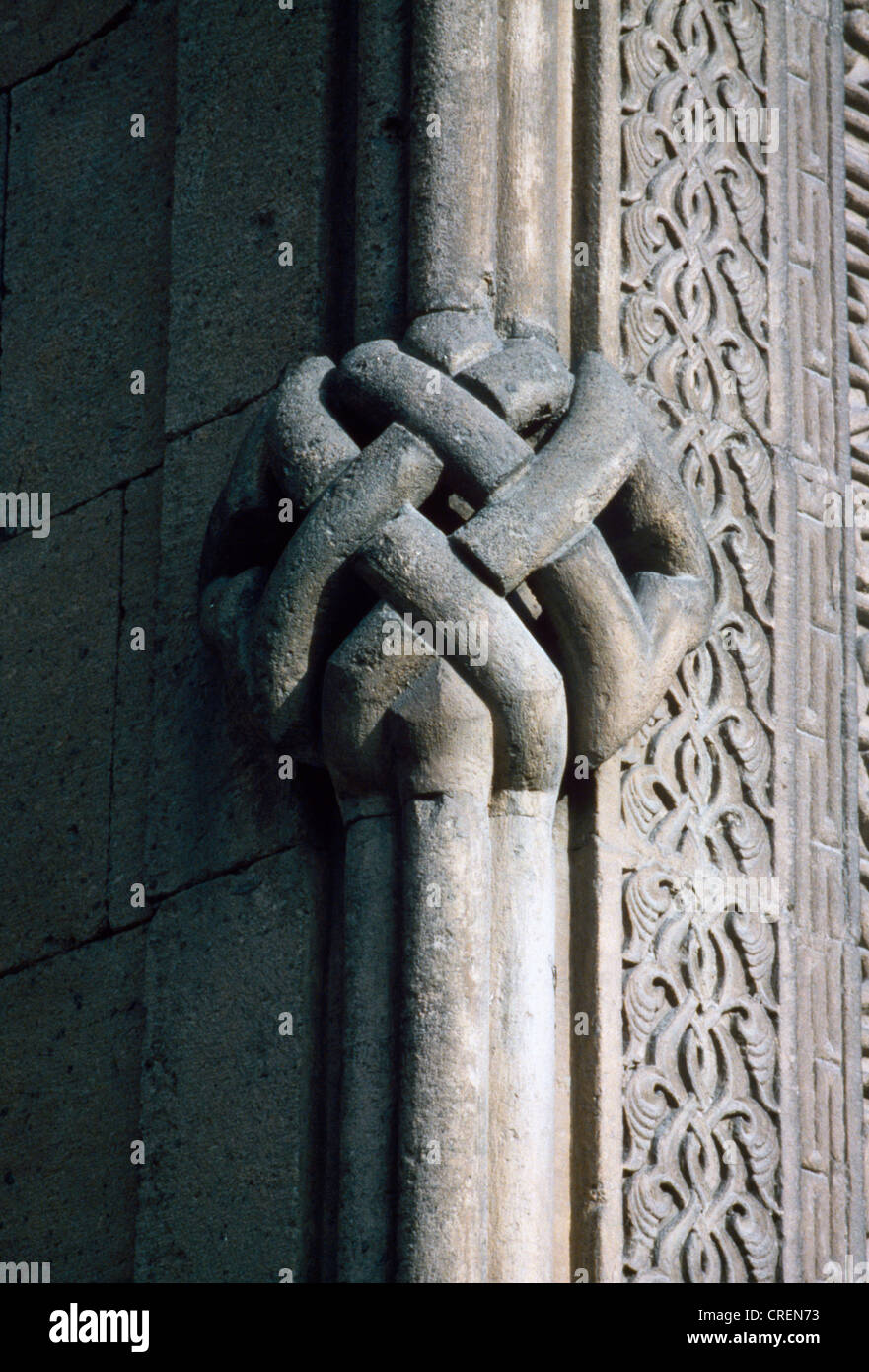 Konya Turchia Ince Minar Medresse (1251) Minareto di Seljuk dettaglio Foto Stock