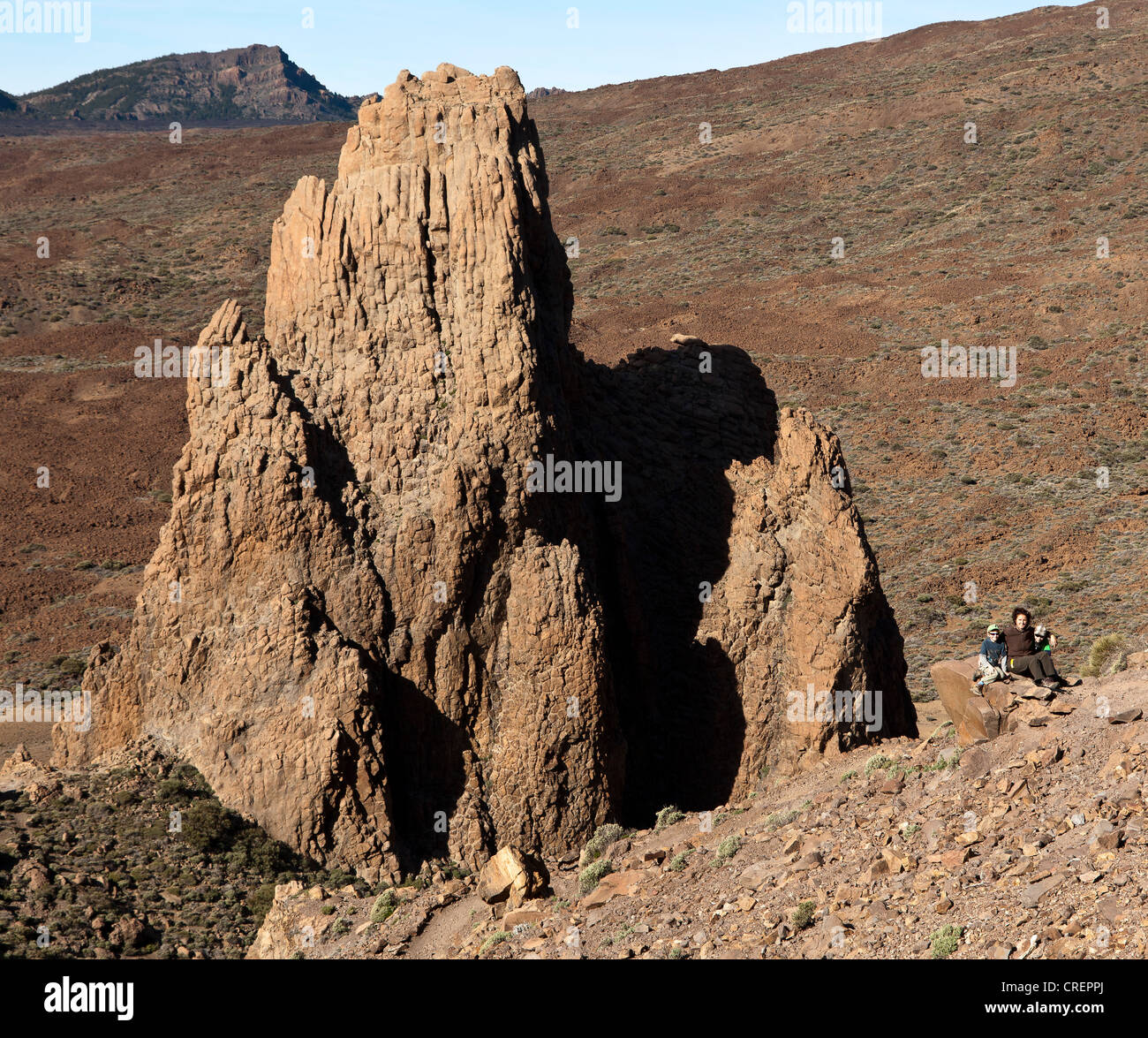 Formazione di roccia, La Catedral, la cattedrale, Roques de Garcia, Canadas, Parco Nazionale di Teide Tenerife, Isole Canarie, Spagna Foto Stock
