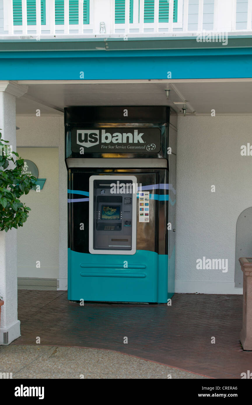 Noi banca bancomat a Sea World di Orlando, Florida, Stati Uniti d'America. Foto Stock