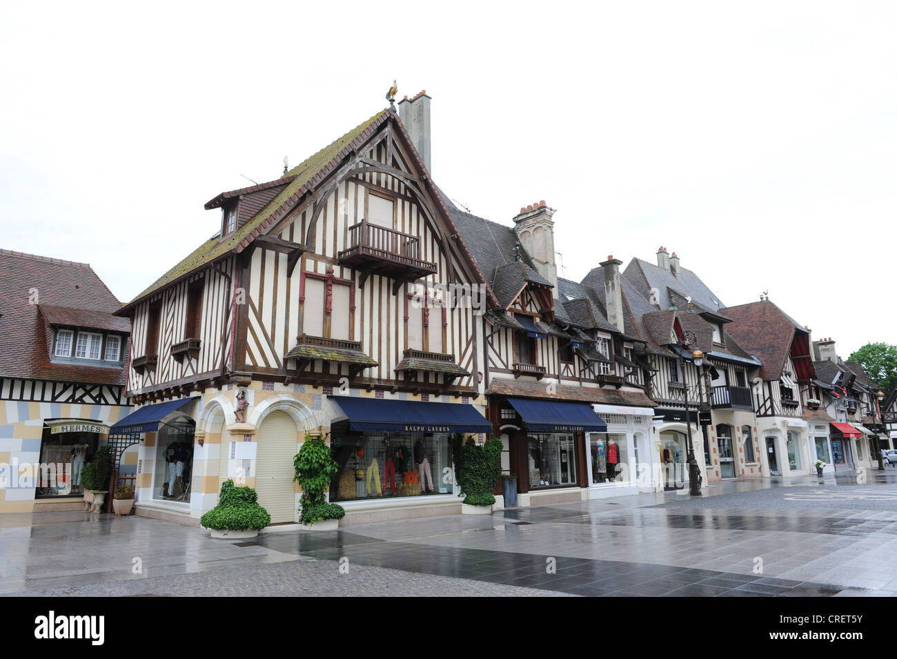 Deauville esclusivi negozi shop shoppng Normandia Francia Foto Stock