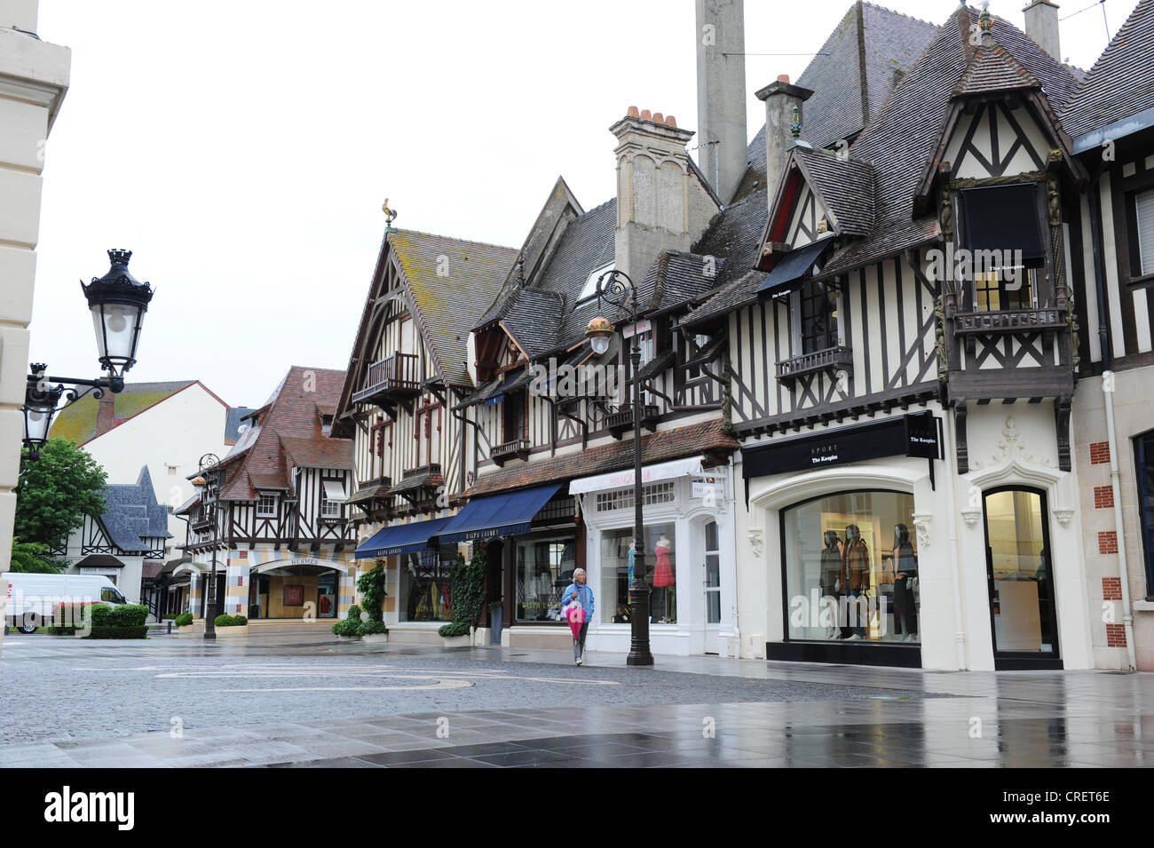 Deauville esclusivi negozi shop shoppng Normandia Francia Foto Stock