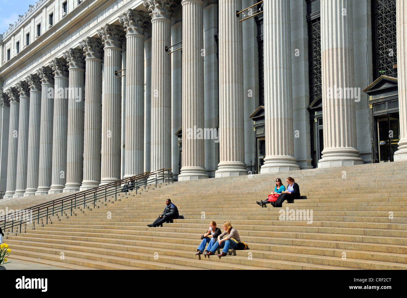 Colonne di James Farley Post Office, USA, New York City, Manhattan Foto Stock