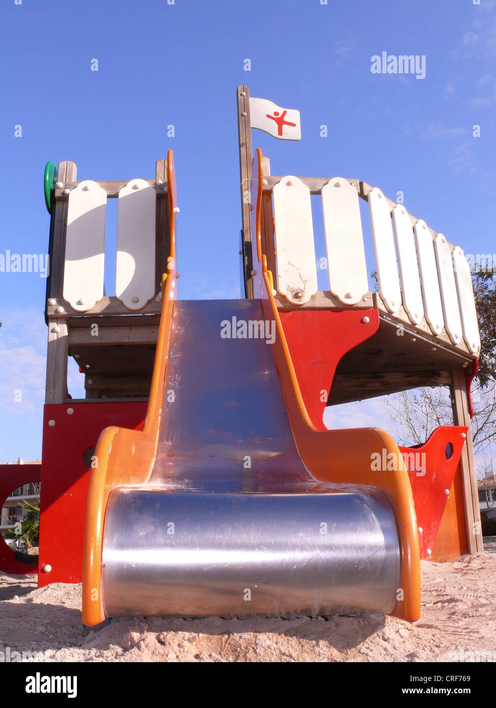 Fetta su un parco giochi Foto Stock