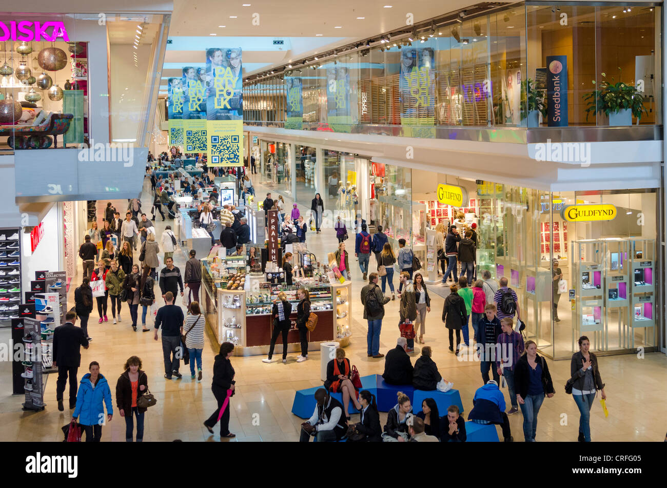 Gallerian Mall Shopping Centre, Stoccolma, Svezia Foto Stock
