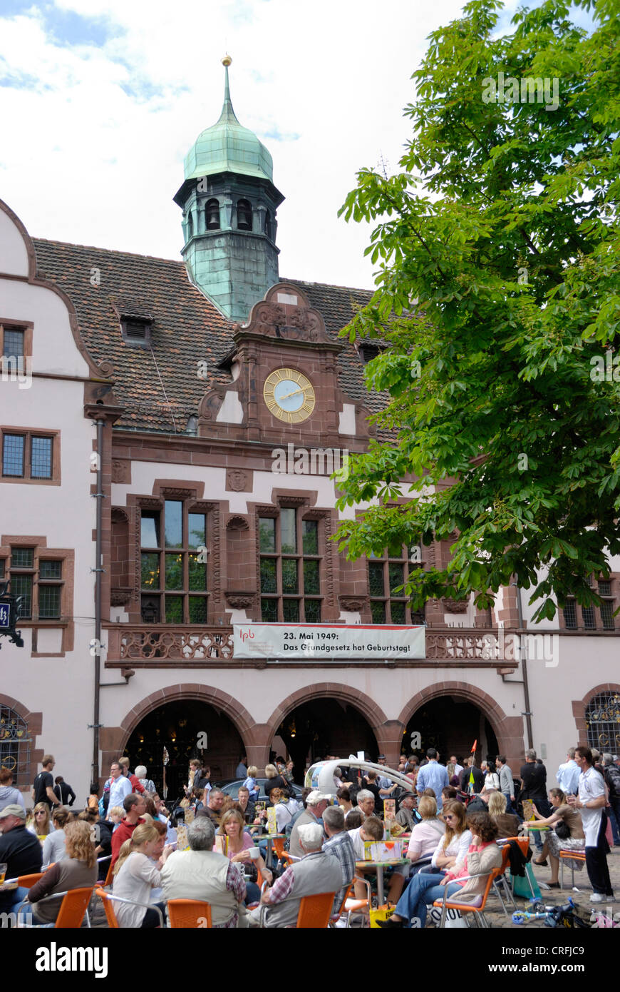 Municipio di Rathausplatz, Freiburg, Germania Foto Stock