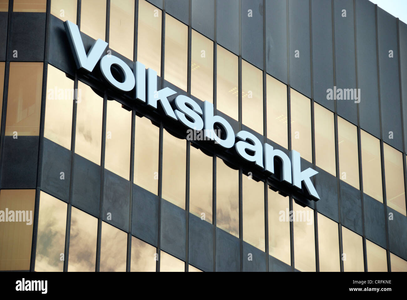 Volksbank uffici in Freiburg, Germania Foto Stock