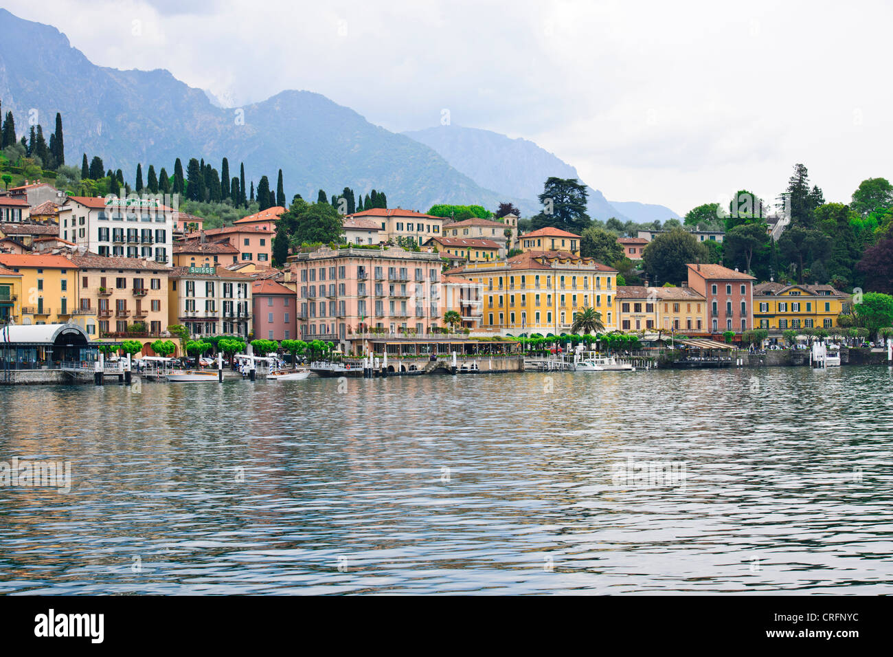 Bellagio,Lago di attraversamento,alberghi,ristoranti sul fronte,vicoli,negozi,vista lago, giardino,Lago di Como,laghi italiani,Italia Foto Stock