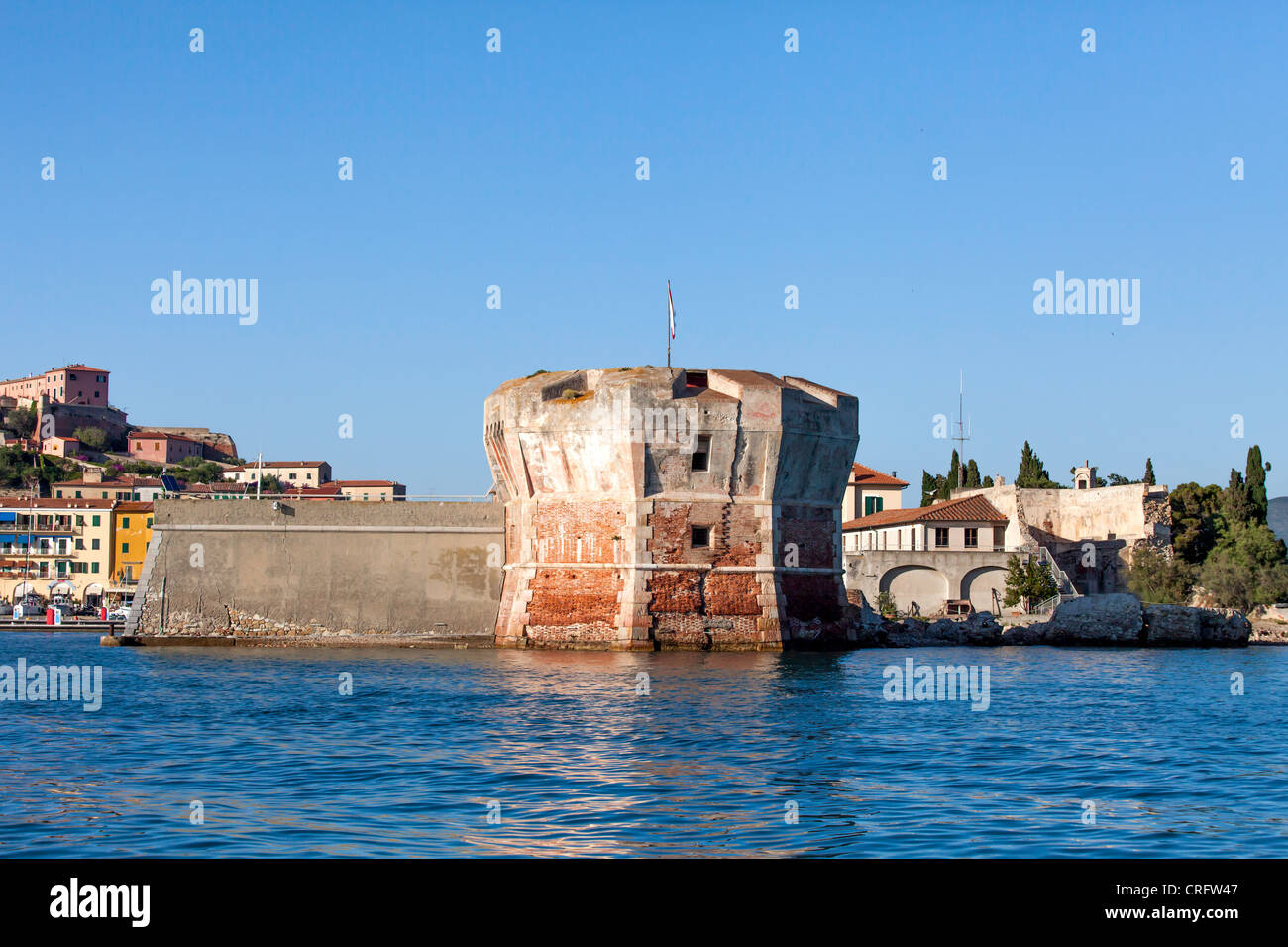 La Linguella Tower, Portoferraio, Isola d'Elba, Italia. Foto Stock