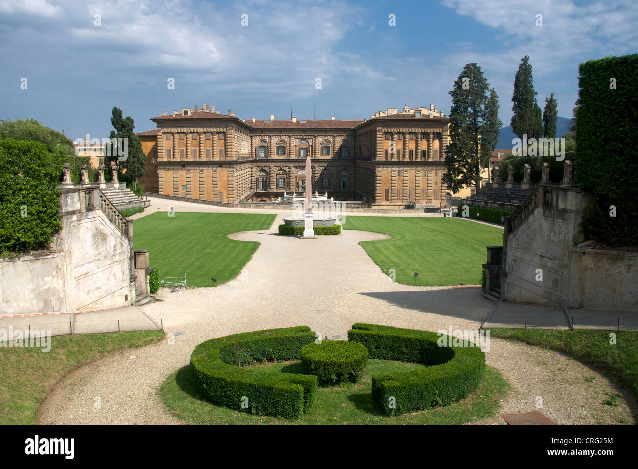 Palazzo Pitti e il Giardino di Boboli Firenze Italia Foto Stock