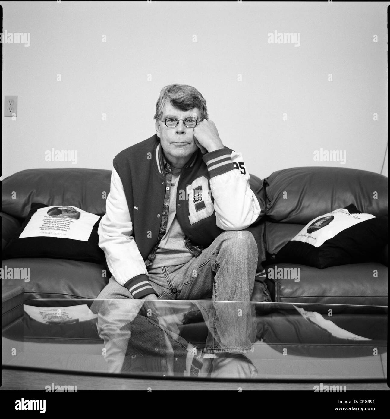 Scrittore Stephen King è intervistato nella sua Bangor, Maine office. Foto Stock
