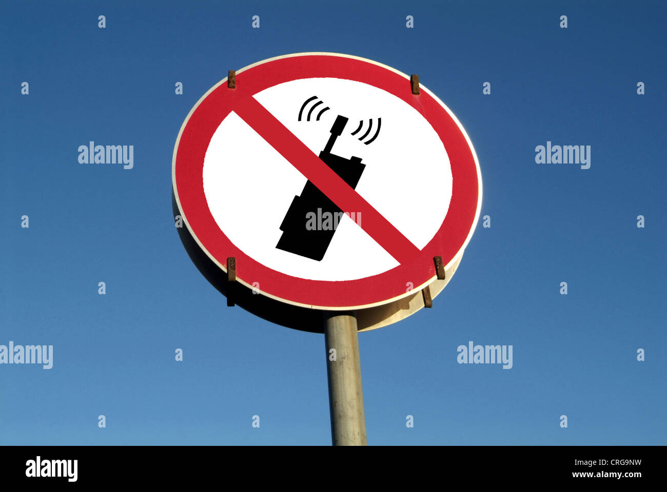 Segno simbolico per alcun telefono cellulare Foto Stock