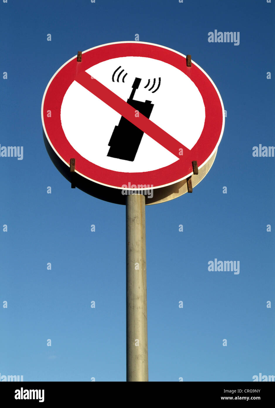 Segno simbolico per alcun telefono cellulare Foto Stock