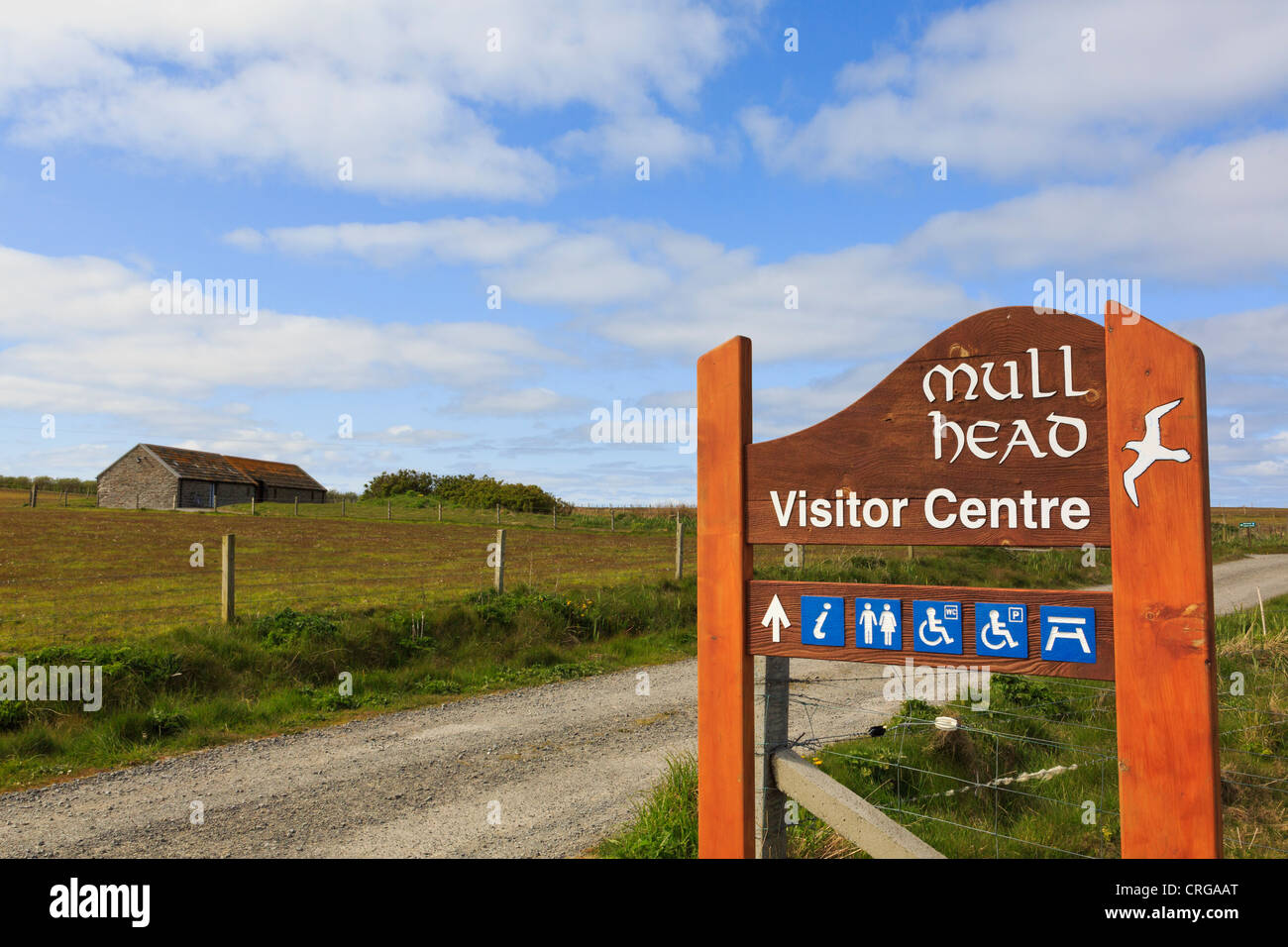 Testa di Mull natura locale riserva visitor center segno a Deerness Isole Orcadi Scozia UK Foto Stock
