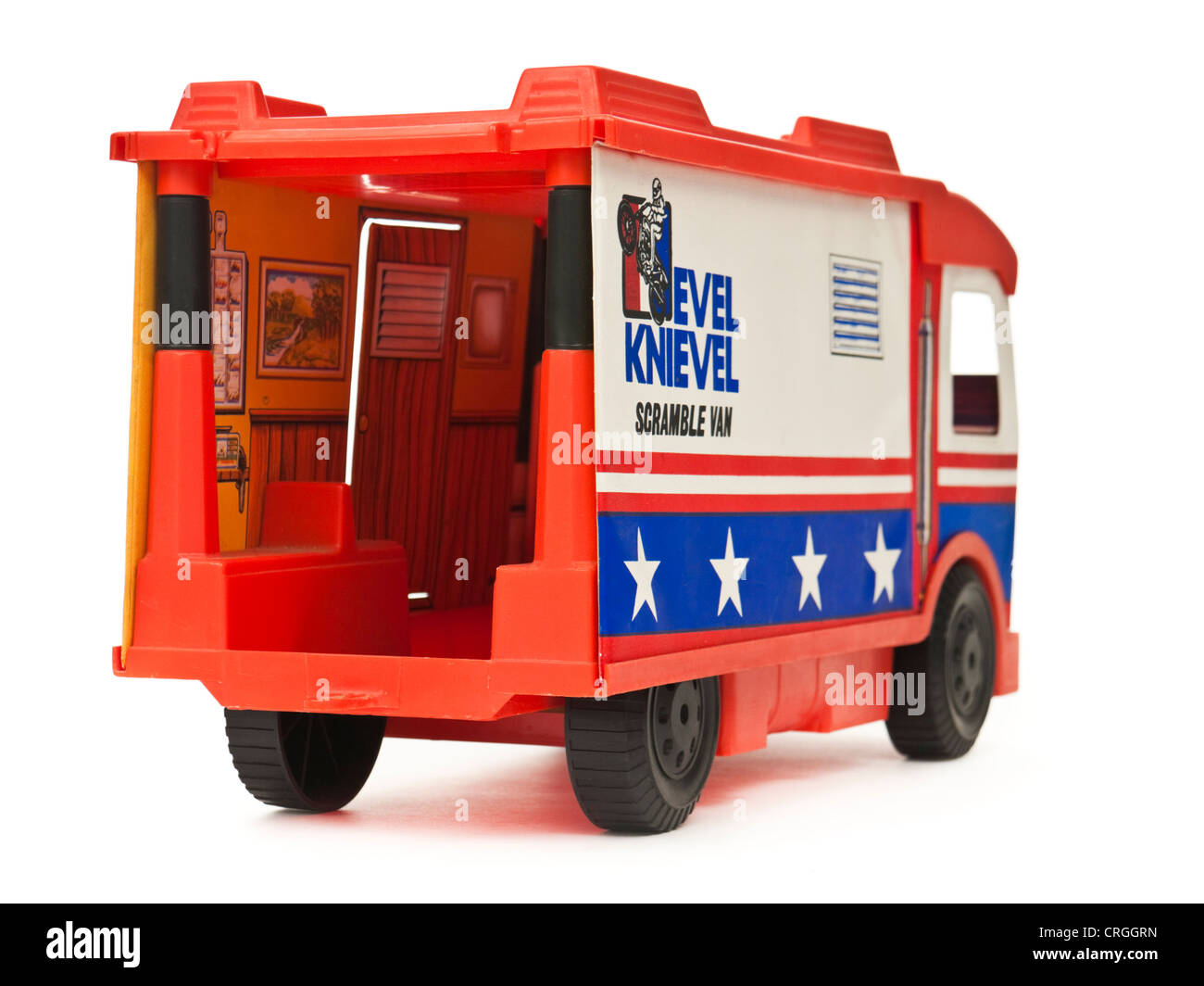 1973 Evel Knievel 'Scramble Van' giocattolo dall ideale Foto Stock