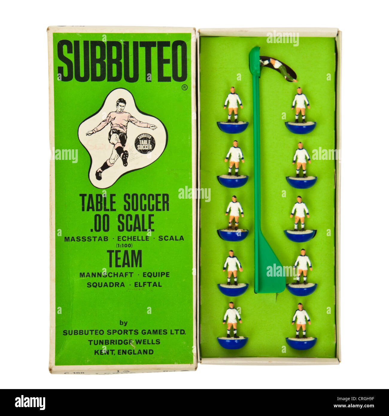 A partire dagli anni settanta Subbuteo® football team - Leeds United (1a) team pesante (207) Foto Stock