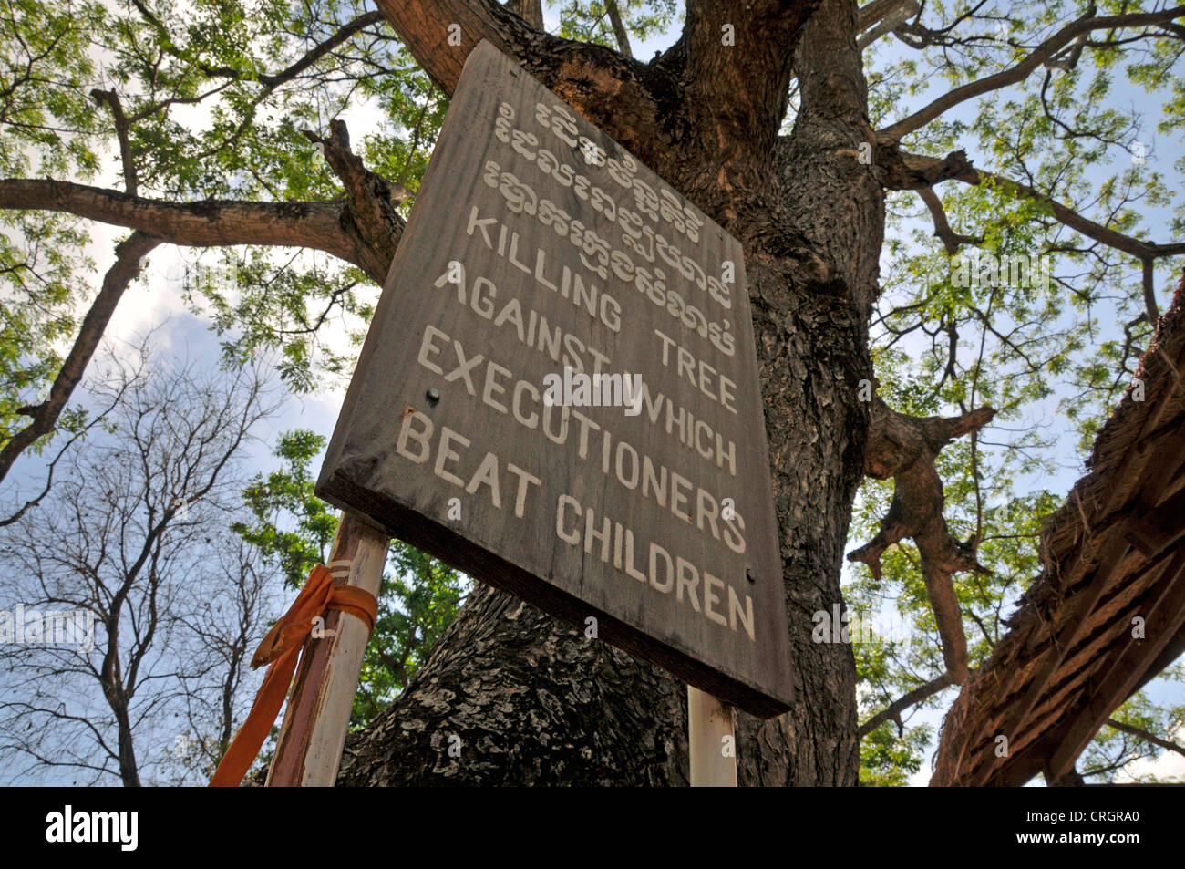 Struttura Chankiri usato per uccidere i figli, Choeung Ek, Killing Fields, Cambogia, Phnom Penh Foto Stock