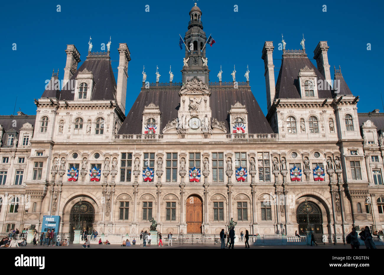 Hôtel de Ville o city hall, Parigi Foto Stock