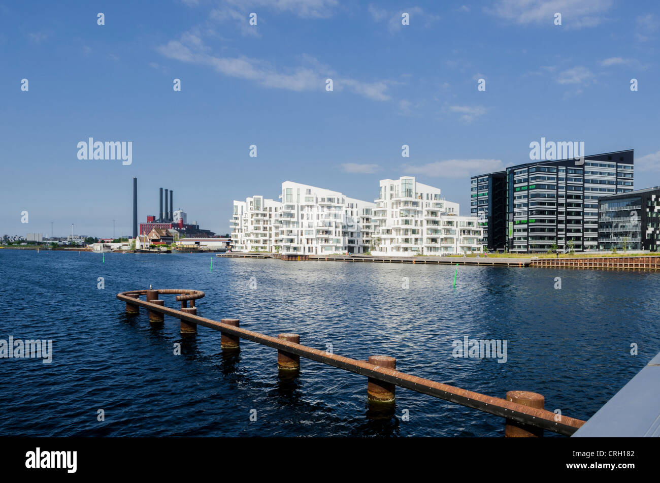 Kalvebod Brygge waterfront district, Copenhagen, Danimarca. Foto Stock