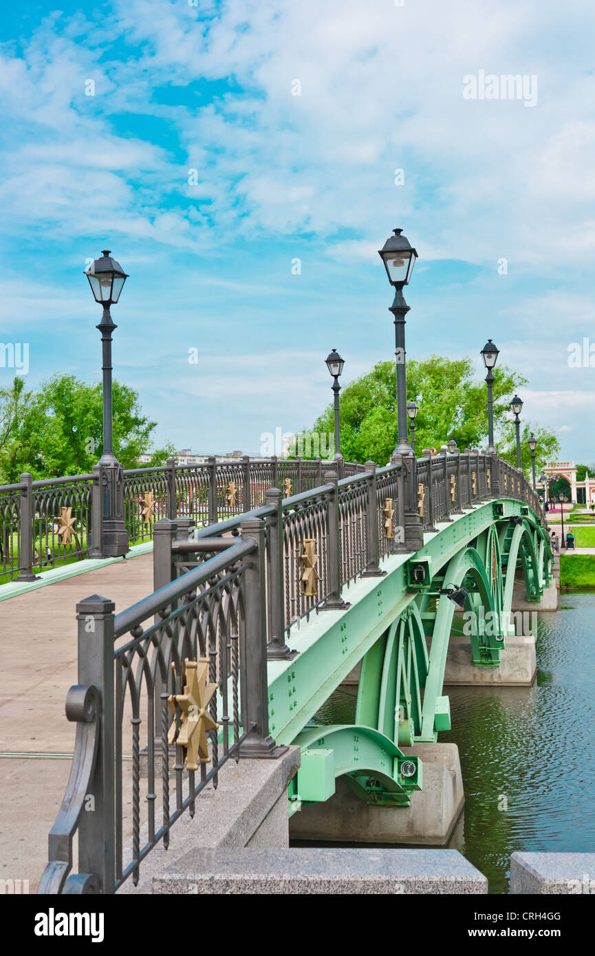 Ponte in Tsaritsino Park Foto Stock