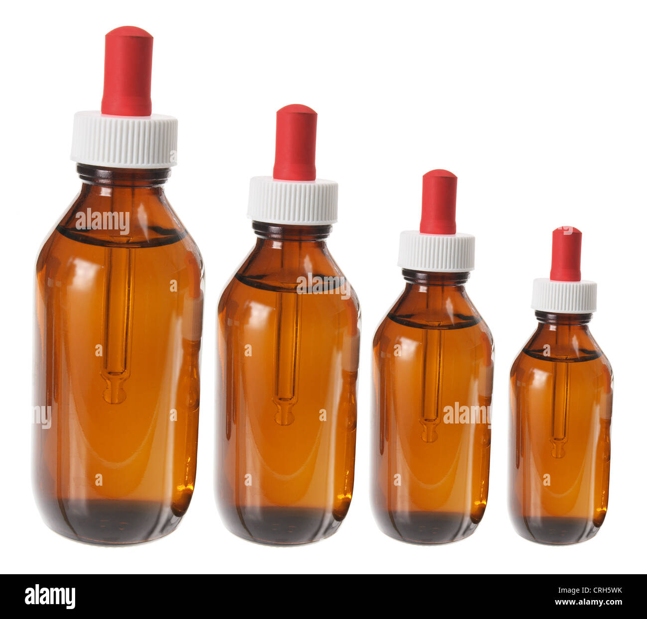 Bottiglie di olio per massaggi Foto Stock