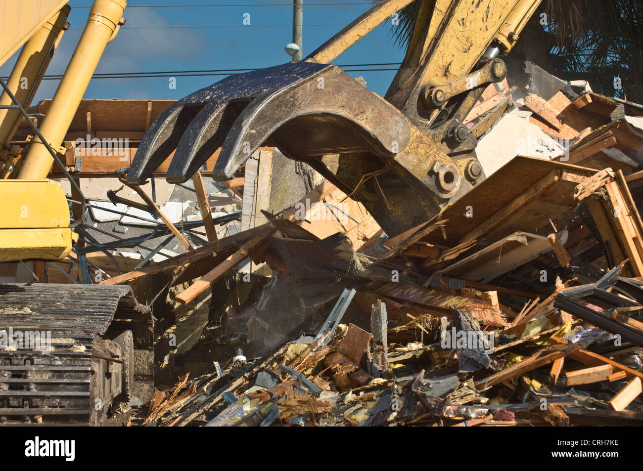 Costruzione di demolizione con gigartiglio Foto Stock