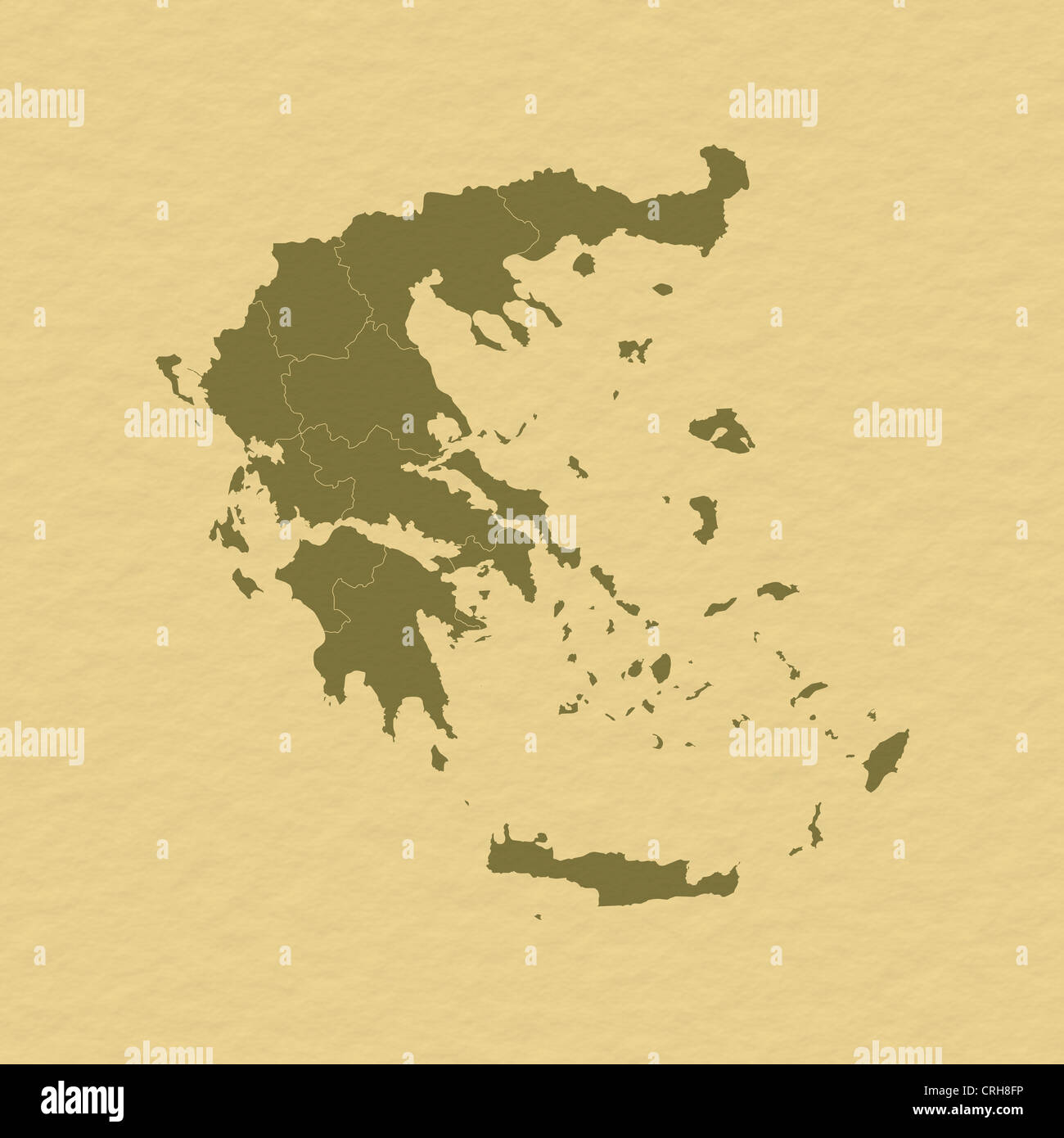 Mappa della grecia marrone immagini e fotografie stock ad alta ...