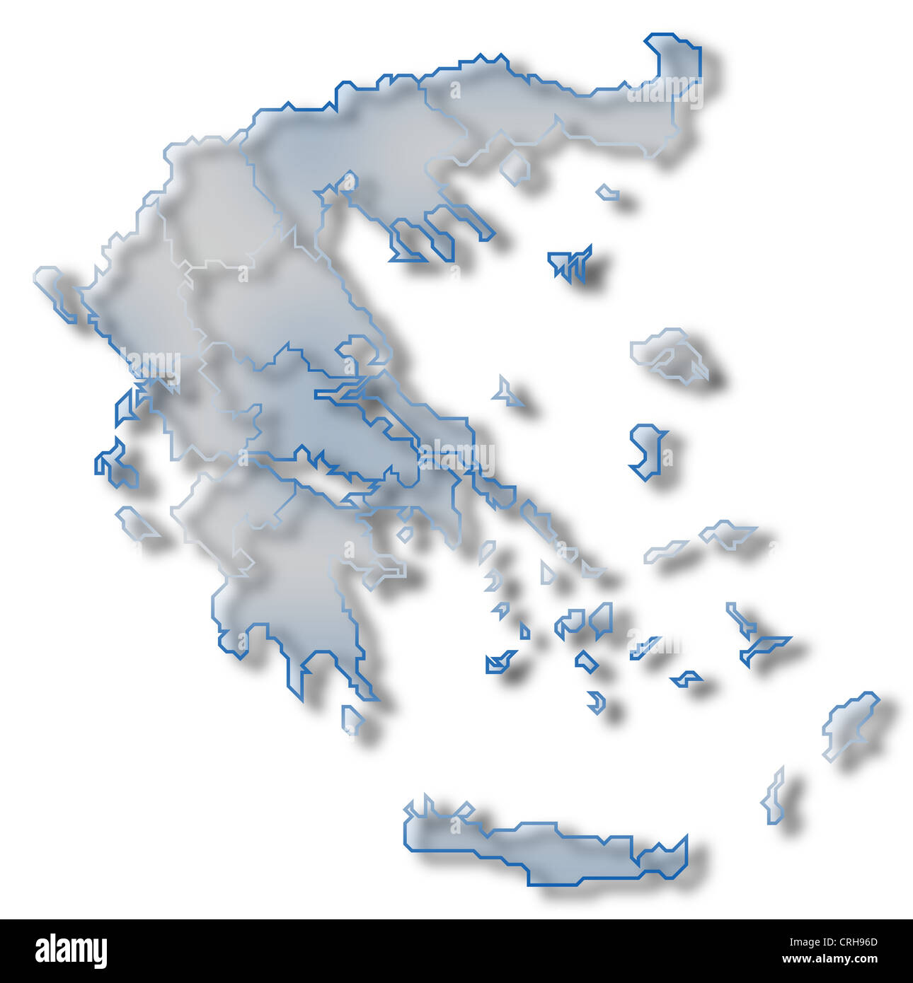 Mappa politica della grecia immagini e fotografie stock ad alta ...