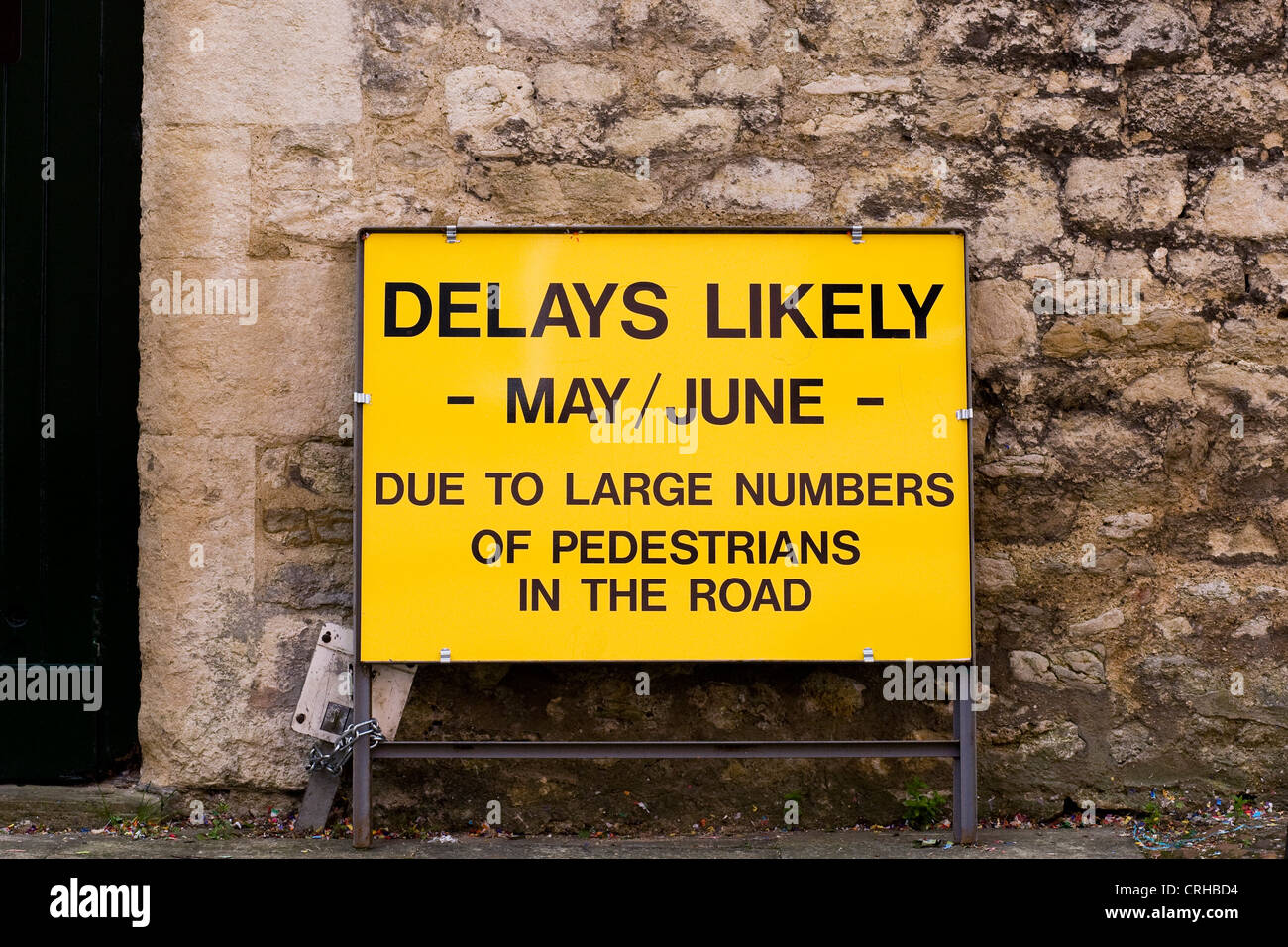Accedi Merton Street, Oxford attenzione dei ritardi per il traffico. Foto Stock