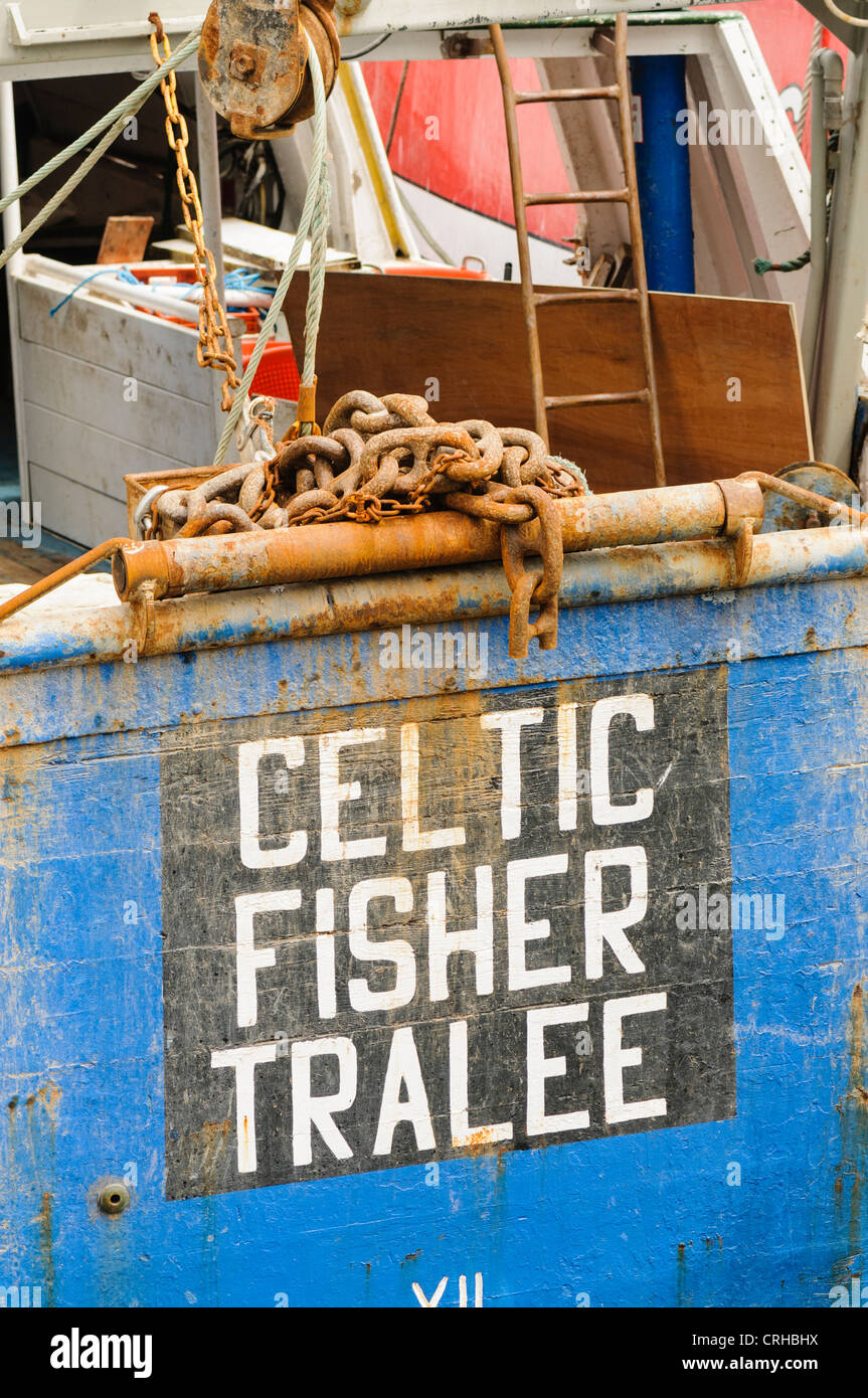 Ocean andando trawler 'Celtico Fisher' da Tralee ormeggiata nel porto di Howth, County Dublin Foto Stock