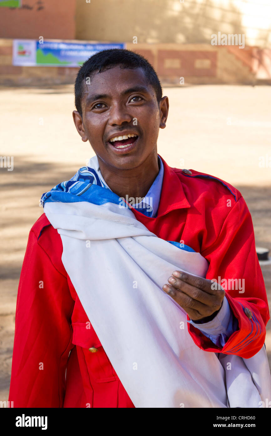 Hiragasy performer, Antananarivo, Madagascar Foto Stock
