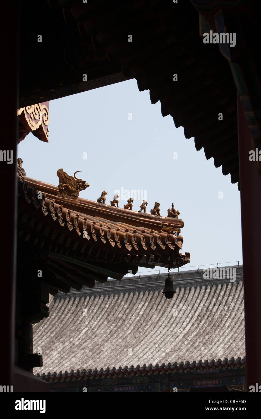 Il Tempio dei Lama in Yonghegong Dajie, a Pechino, Cina Foto Stock