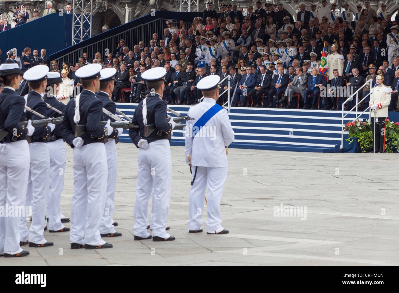 L anniversario della Marina Parade di Venezia. Foto Stock