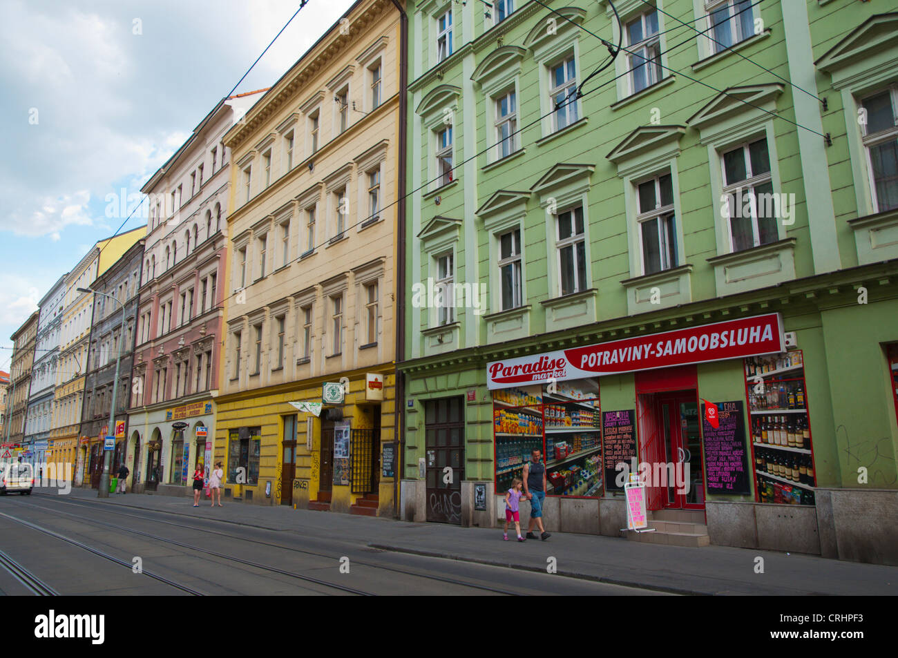 Seifertova Zizkov quartiere Praga Repubblica Ceca Europa Foto Stock