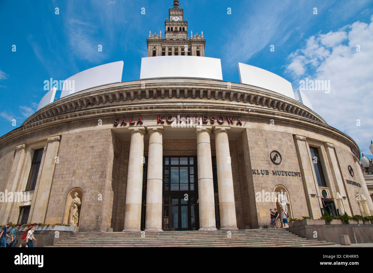 Palazzo della Cultura e della scienza Srodmiescie edificio del centro di Varsavia Polonia Europa Foto Stock