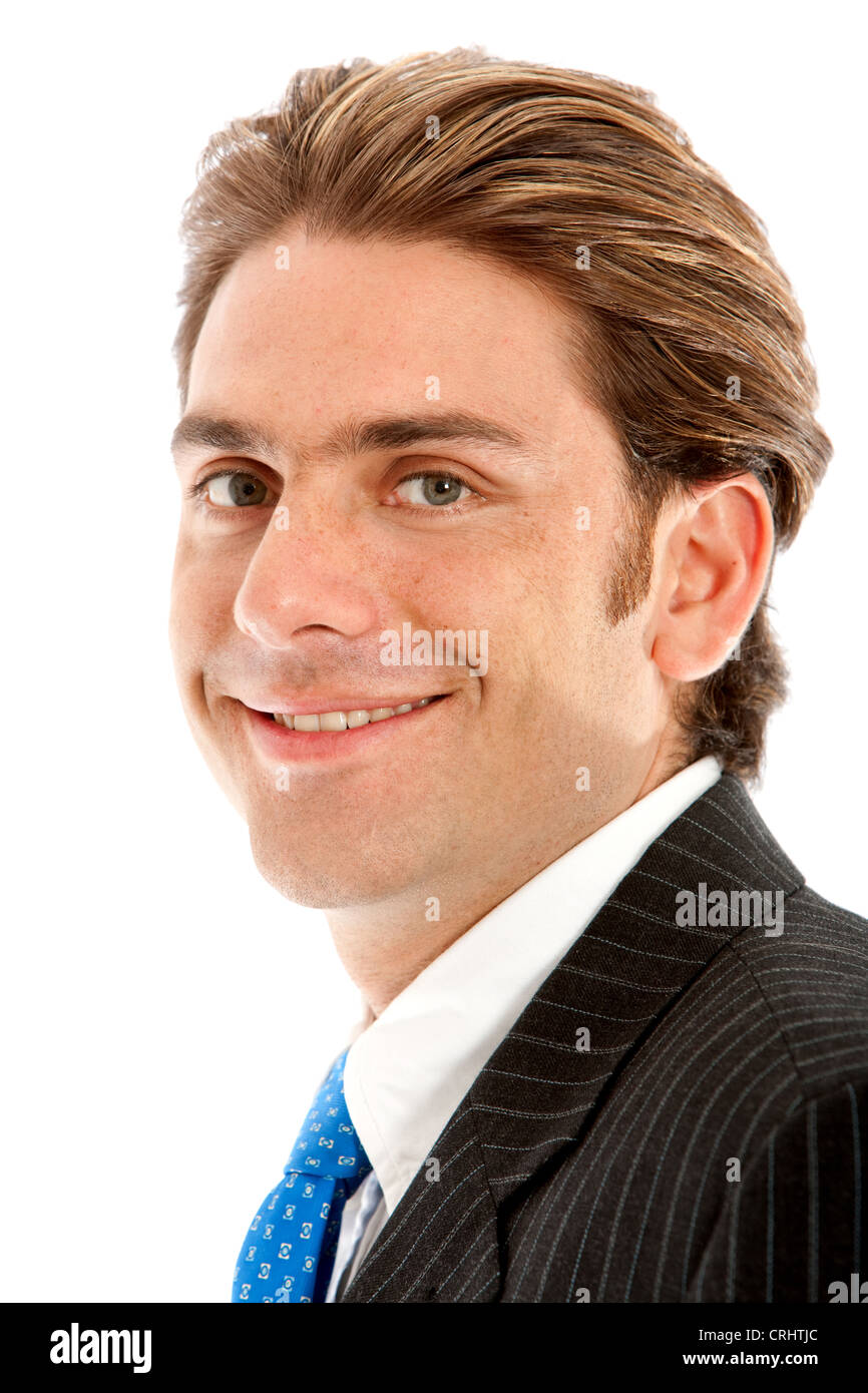 Imprenditore sorridente Foto Stock