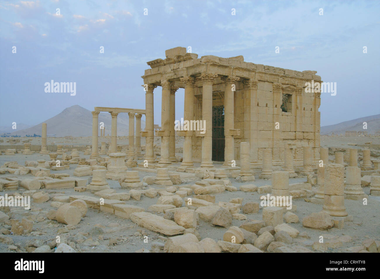 Baal Shamin tempio in atmosfera mattutina, Siria, Palmyra Foto Stock