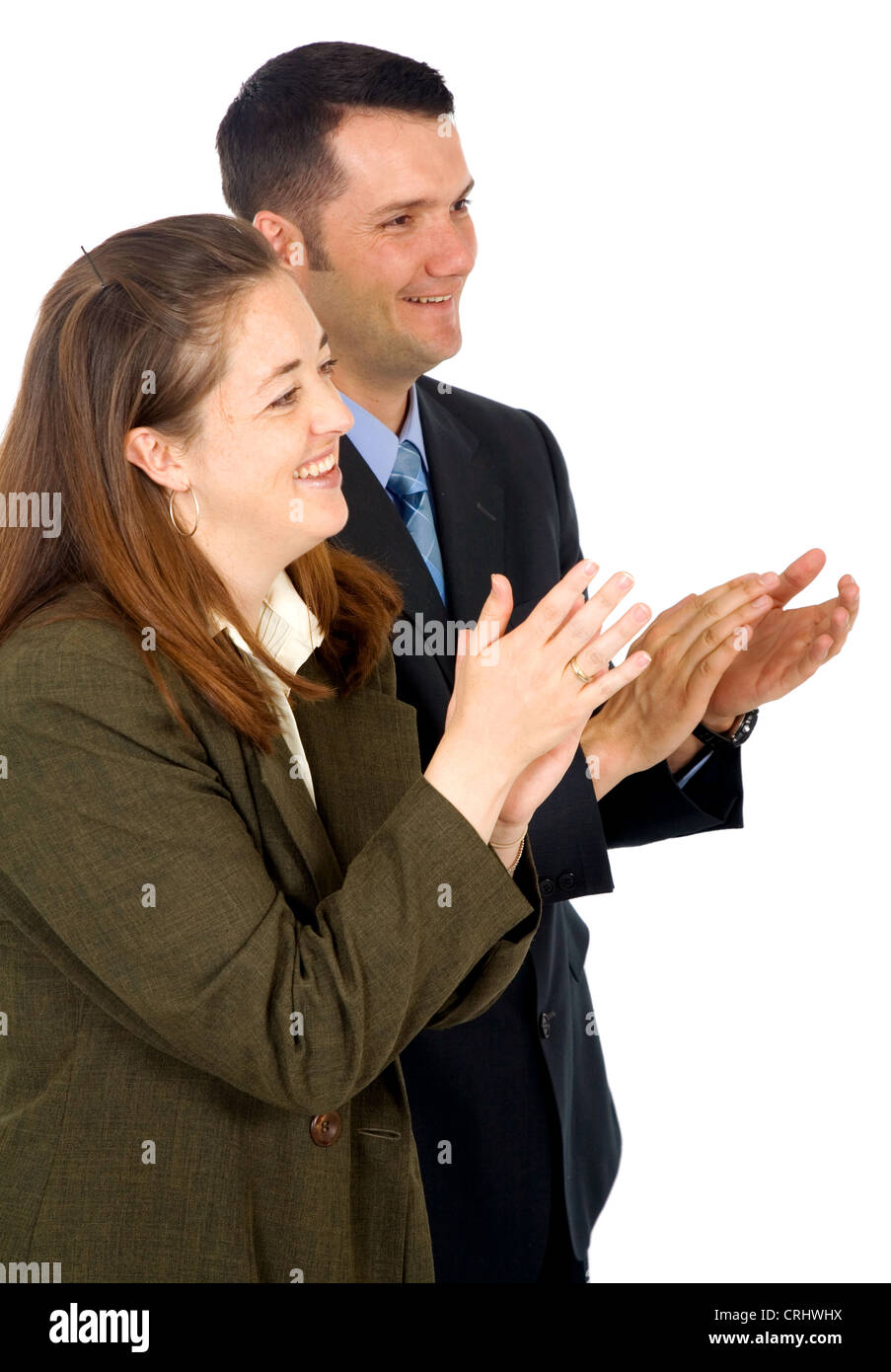 Business Partner per applaudire Foto Stock
