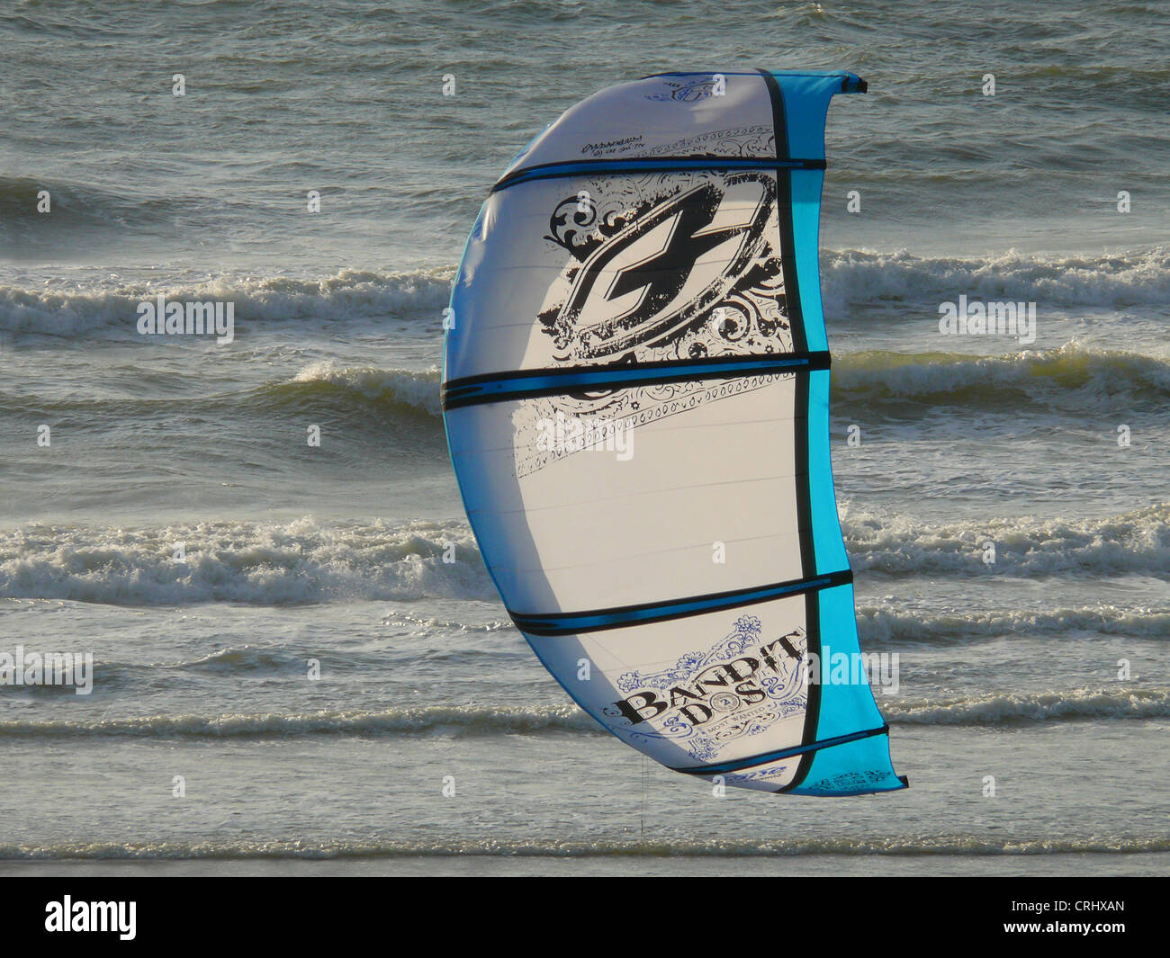 Kite tela sulla spiaggia, Paesi Bassi, Mare del Nord, Noordwijk Foto Stock