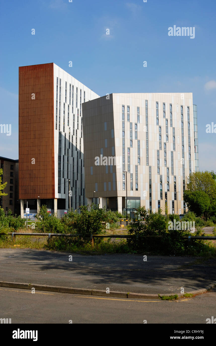 Student Accommodation vicino alla Manchester University e adiacente a Mancunian Way nel centro della città di Manchester. Foto Stock