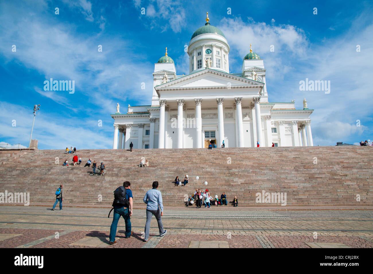 Senaatintori la Piazza del Senato il centro di Helsinki Finlandia Europa Foto Stock