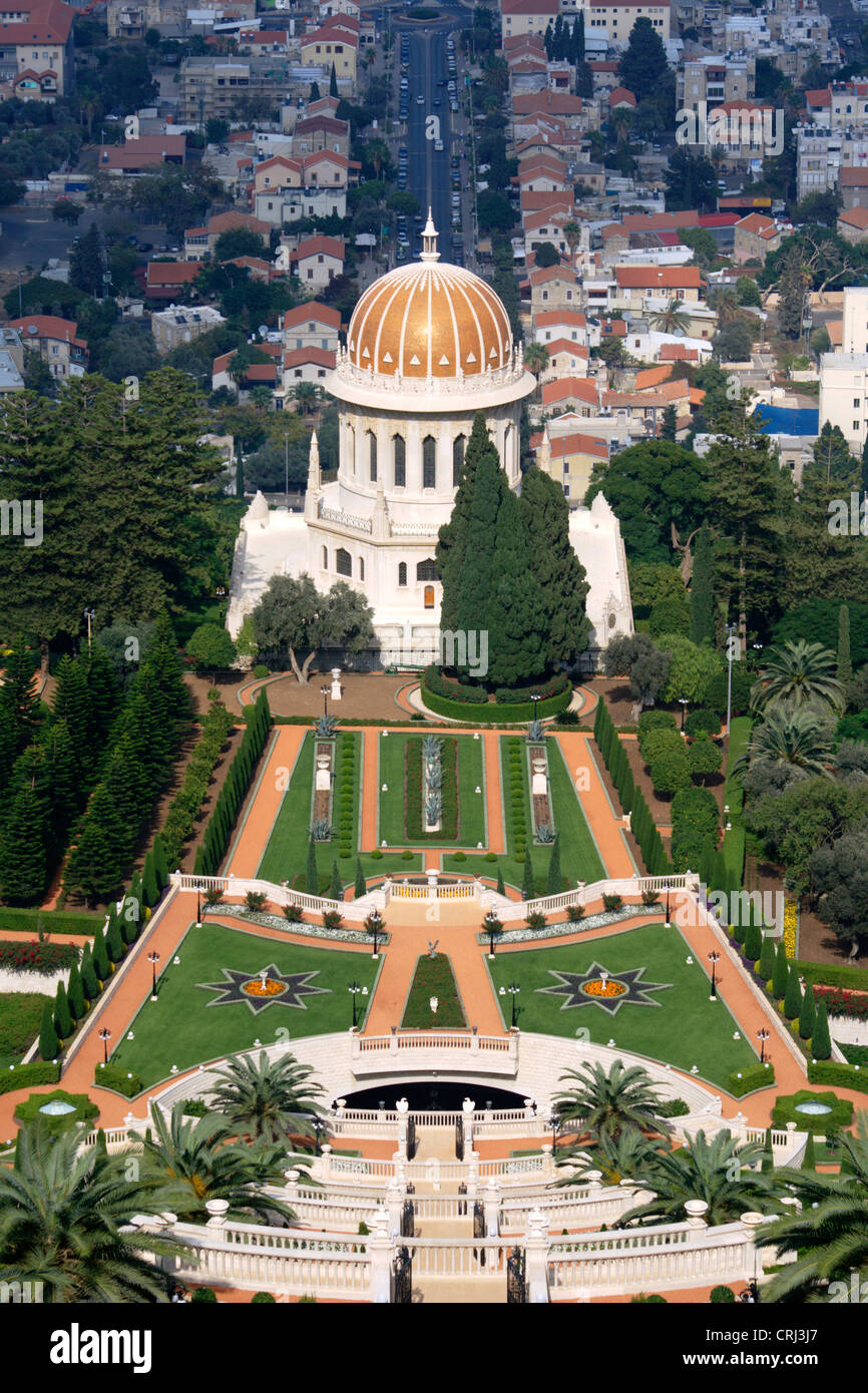 I Bahai giardini e il santuario del Bab, Israele, Haifa Foto Stock