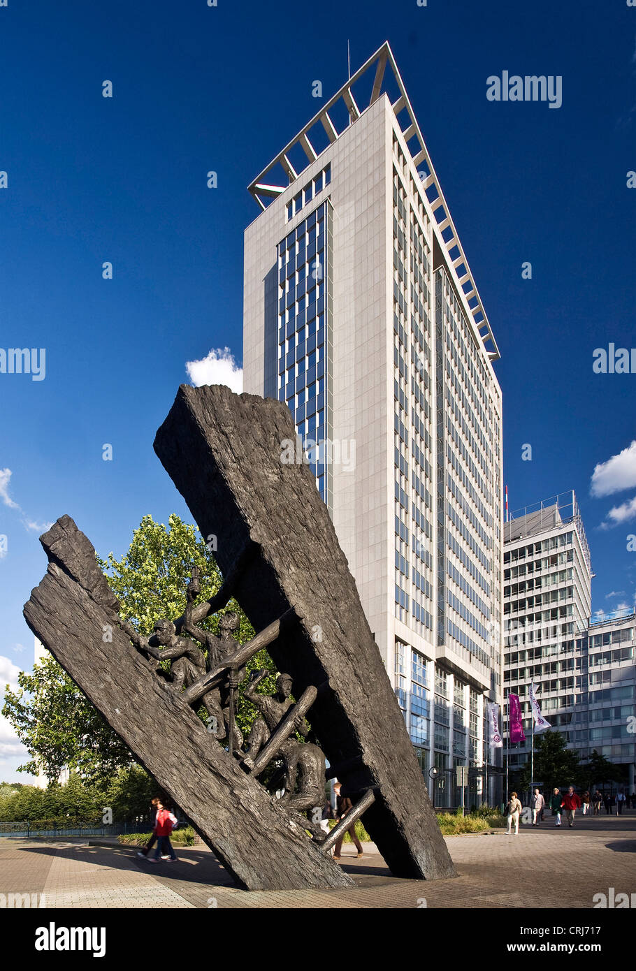 I minatori Memorial nella città di Essen, in Germania, in Renania settentrionale-Vestfalia, la zona della Ruhr, Essen Foto Stock