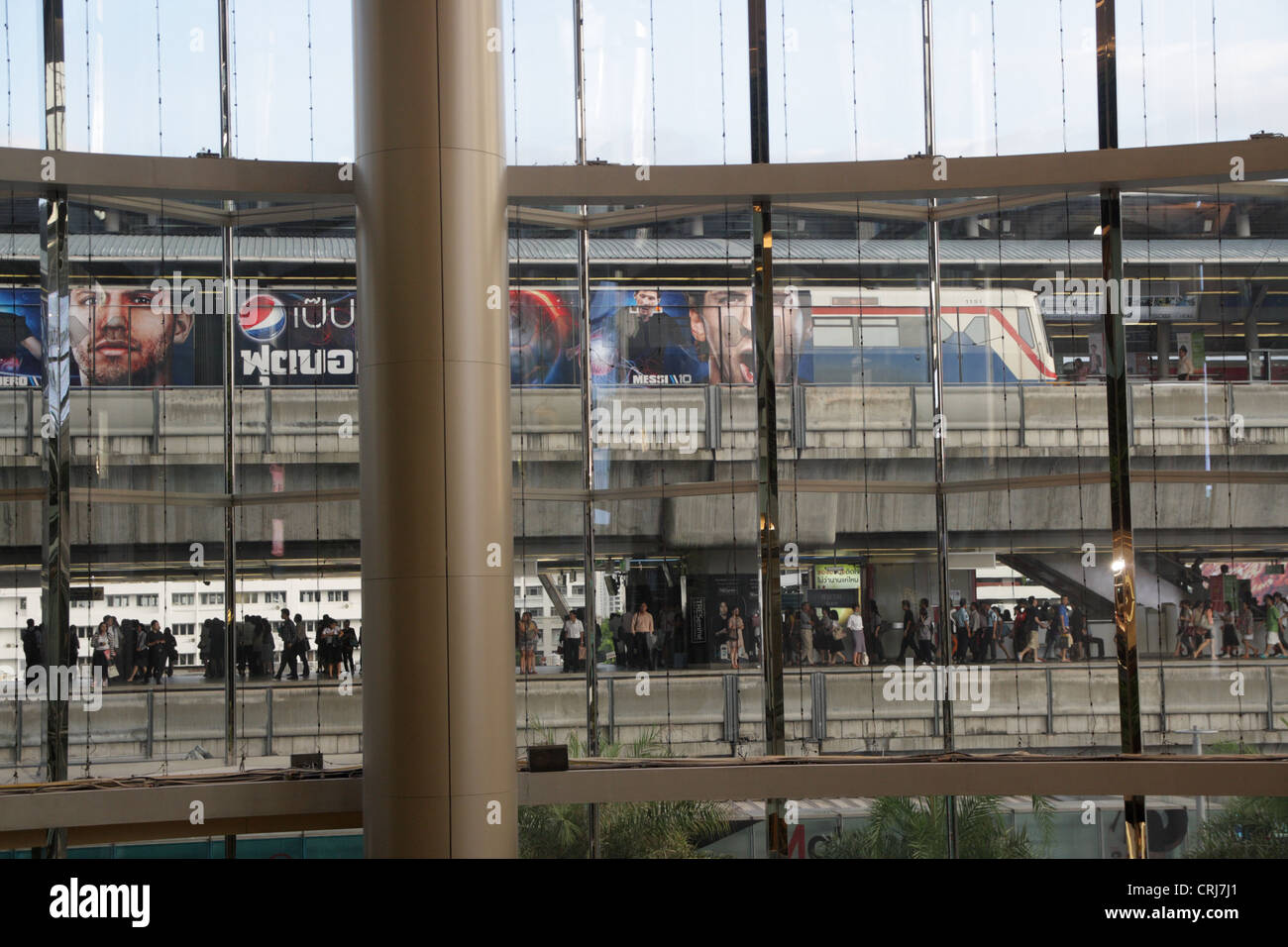 Stazione BTS dello sky train al Siam BTS station , Bangkok Foto Stock