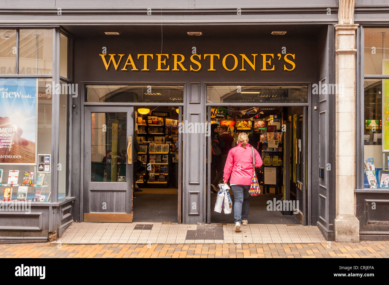 La Waterstone's book shop store in Ipswich , Suffolk , Inghilterra , Inghilterra , Regno Unito Foto Stock