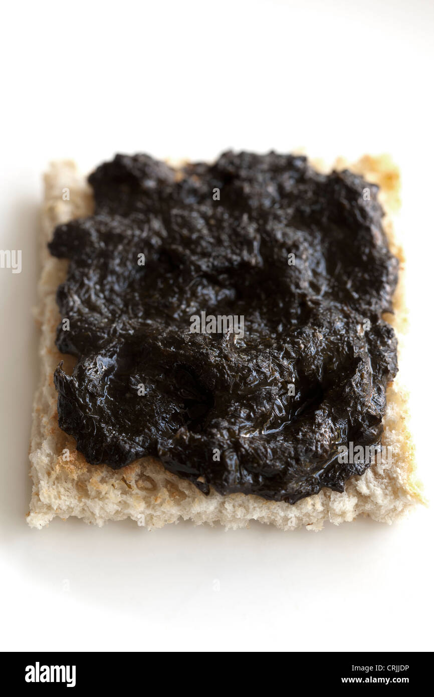Laver pane su pane tostato Foto Stock