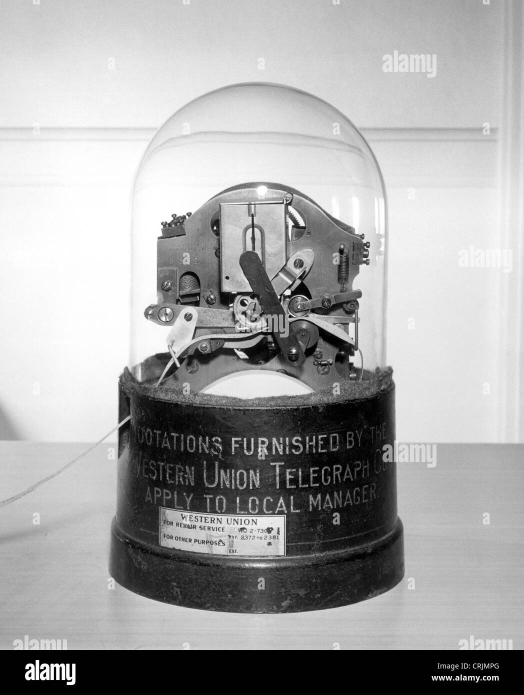 Ticker tape macchina Foto Stock