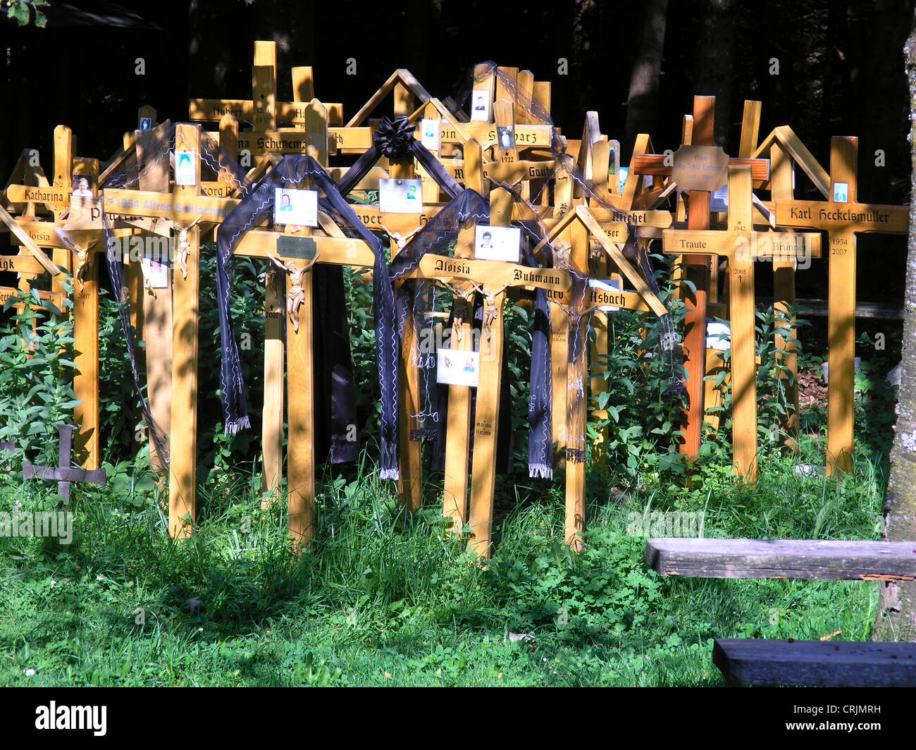 Molto grave attraversa come tradizione in un luogo di pellegrinaggio, in Germania, in Baviera, Gschnaidt, Markt Altusried Foto Stock