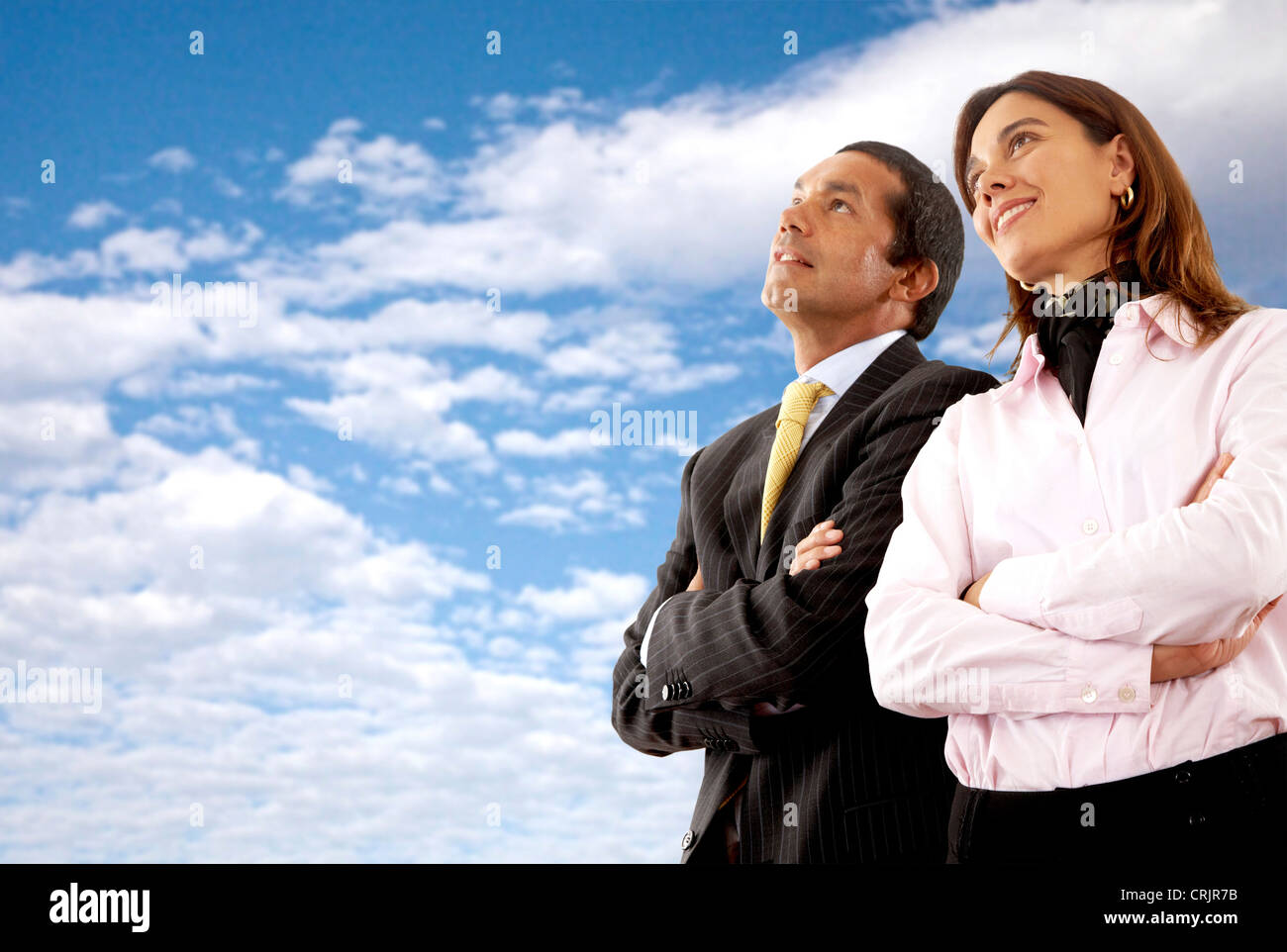 Business Partner per guardare fuori per il loro futuro Foto Stock