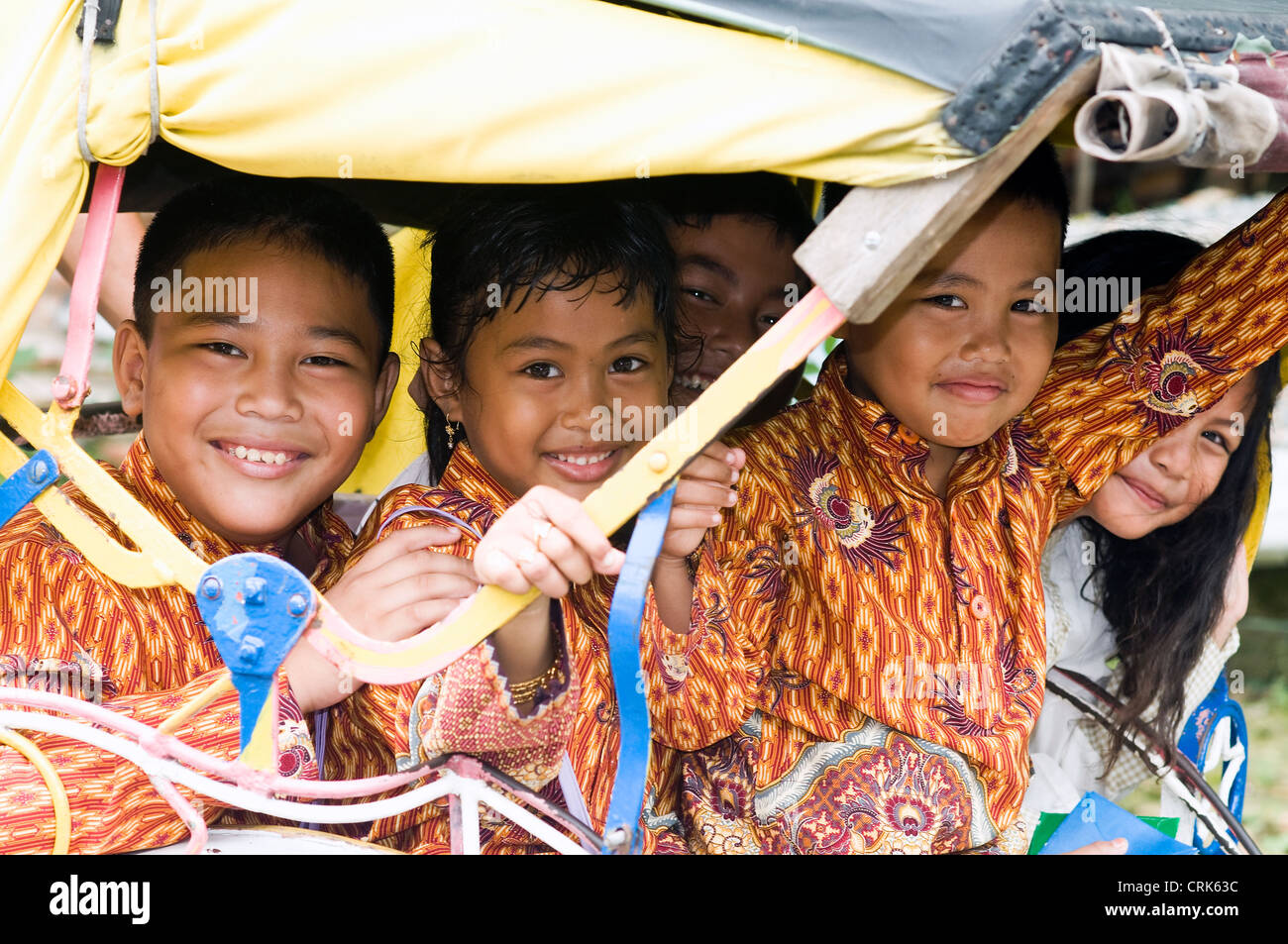 Becak belakang padang isole Riau indonesia Foto Stock