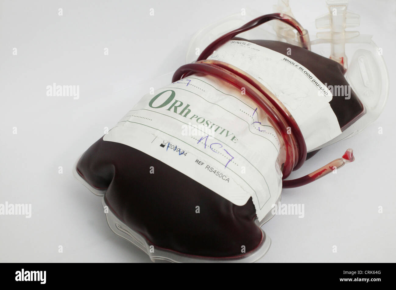 O di tipo positivo sacca di sangue Foto Stock